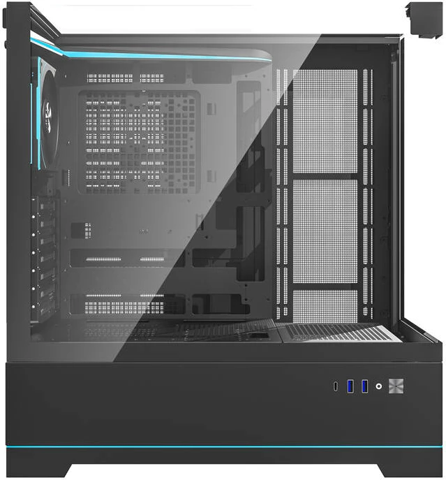 Kasë Darkflash DY450 PRO, Big Tower, ARGB, xham i temperuar, e zezë