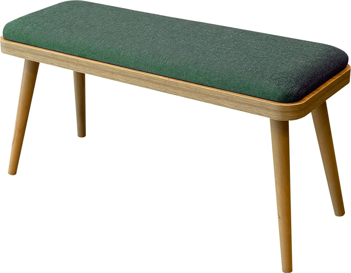 Bankë dekorative Skye, Vina Mini 1070, ngjyrë lisi, jeshile