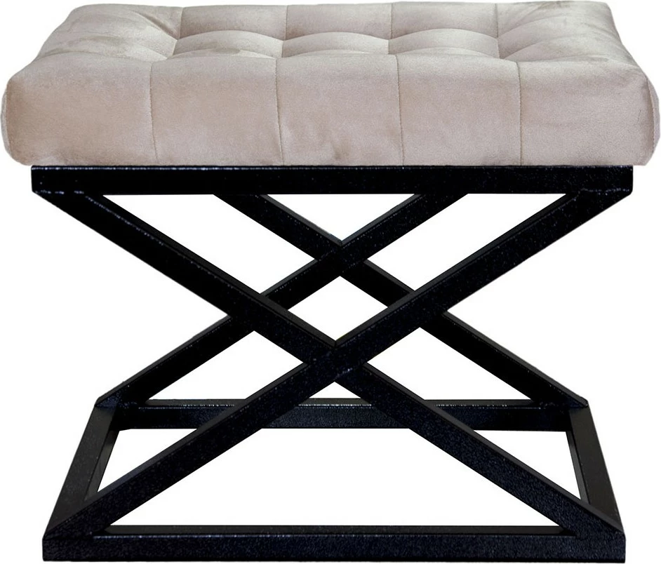 Puf Capraz, ngjyrë e zezë dhe krem