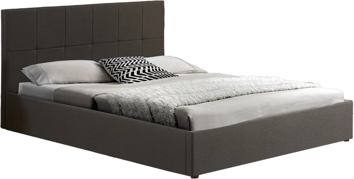 Krevat dopio me hapësirë ruajtjeje, Zamblene, stof antracit, 160x200cm