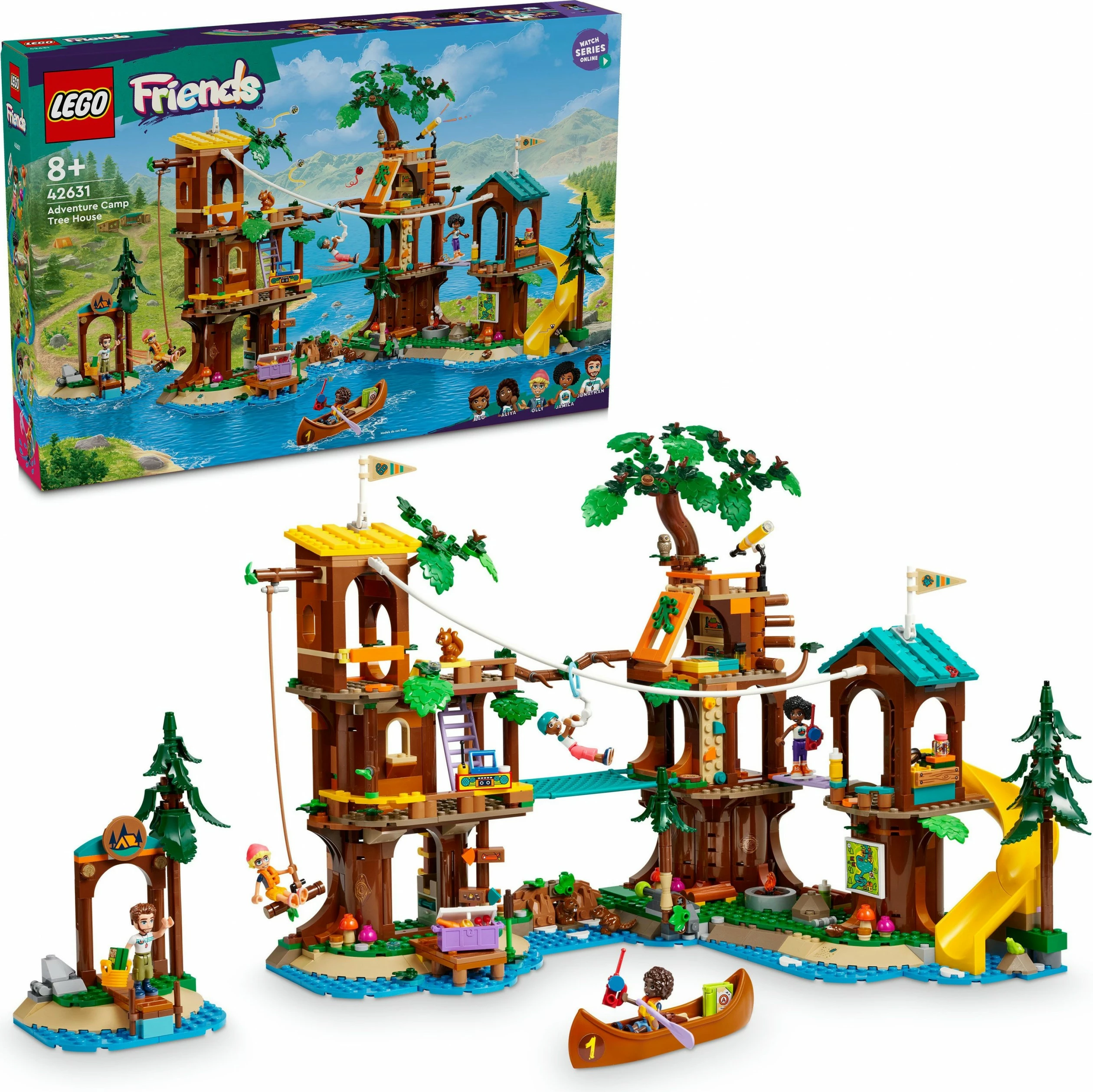 Set ndërtimi LEGO Friends 42631, Adventure Camp Tree House, multikolor