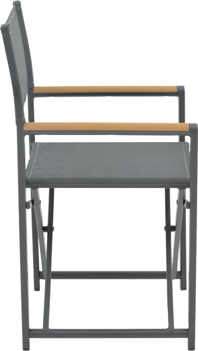 Set tavoline me karrige për terasë Mabu-Thorio, alumin anthracite dhe plywood natyral, 160x90x75cm, 5 pjesë