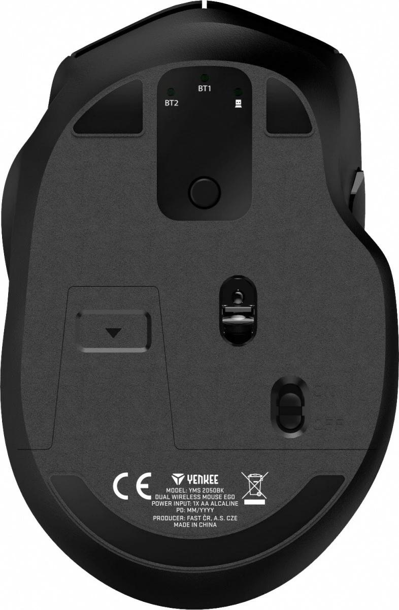 Maus wireless YENKEE EGO YMS 2050BK, 2.4GHz + Bluetooth, i zi