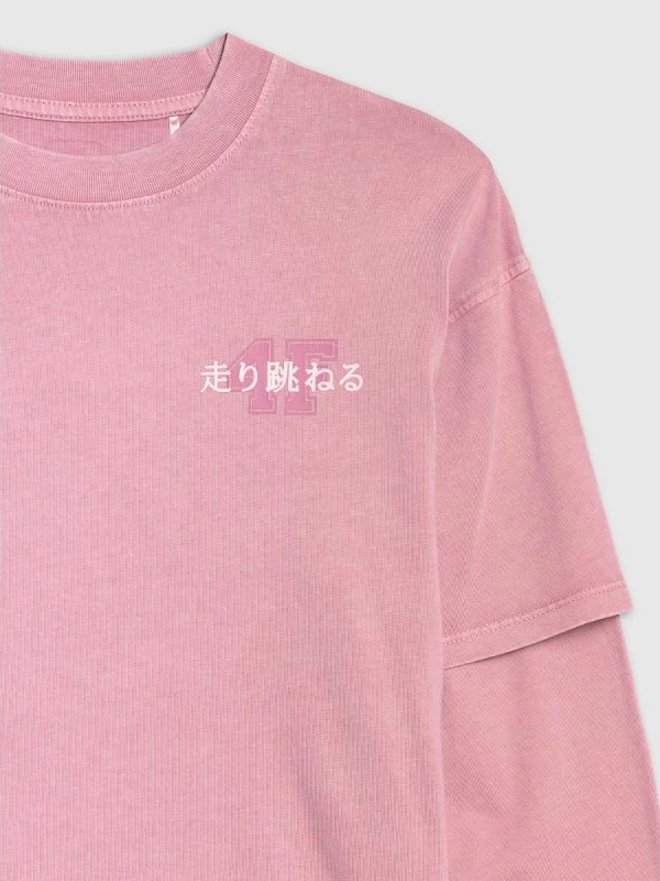Maicë me mëngë të gjata oversize për femra 4f