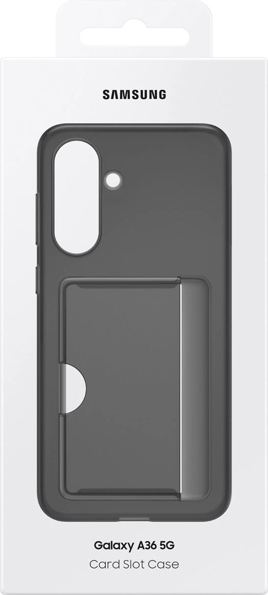 Mbështjellës Samsung EF-OA366TBEGWW për Galaxy A36 5G, me xhep kartelash, i zi