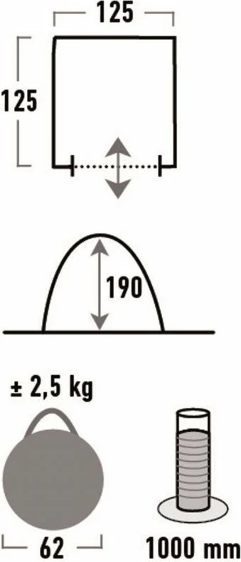 Tendë turistike High Peak, blu