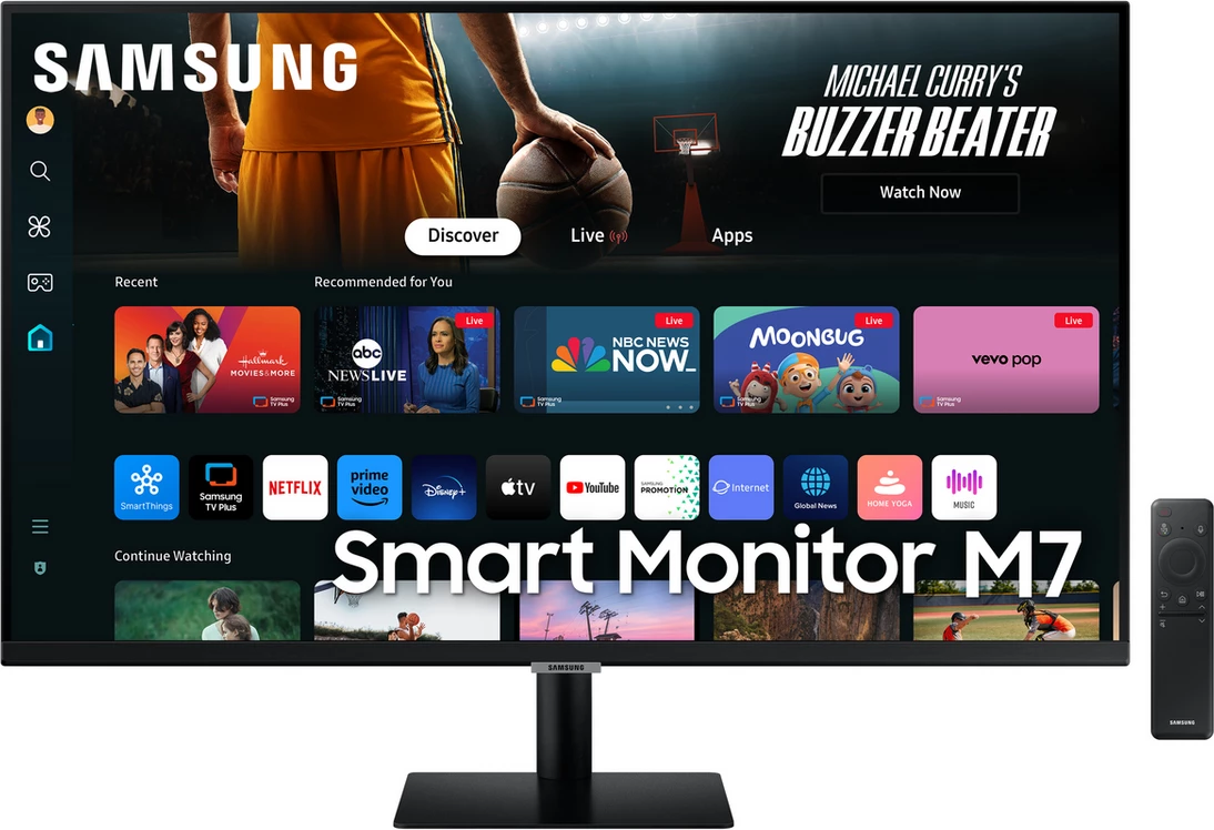 Monitor, Samsung, LS32DM700UUXEN S32DM700UU, 32 inç Smart, e zezë