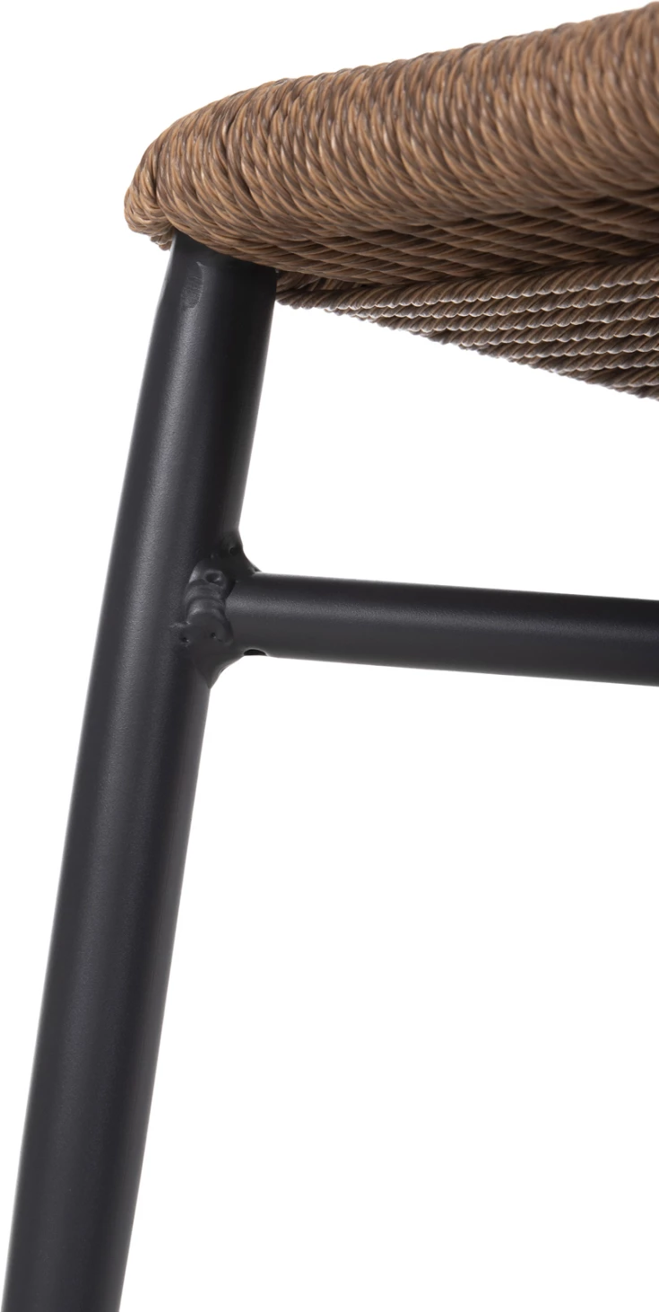 Karrige EULO FH6049.03 alumini në ngjyrë antracit-sintetik rattan në gri 49x60x78Hcm