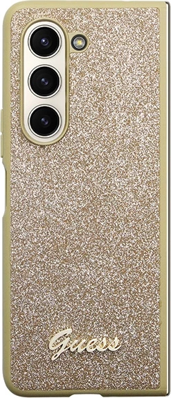 Mbështjellës Guess Glitter Script për Samsung Galaxy Z Fold 5, ari