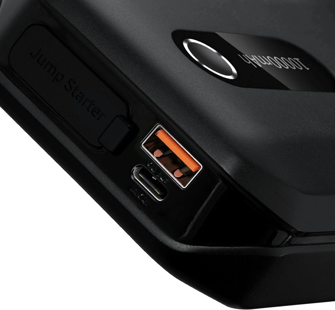 Jump starter Baseus BS-CH001, 10000 mAh, 12V, me kapëse krokodili, e zezë