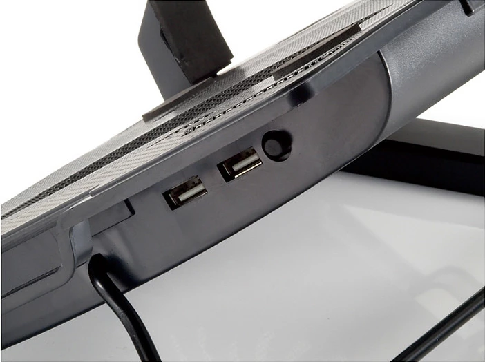 Mbajtëse ftohëse laptopi Conceptronic 1-Fan, USB-A 2.0, deri 17 inç, e zezë