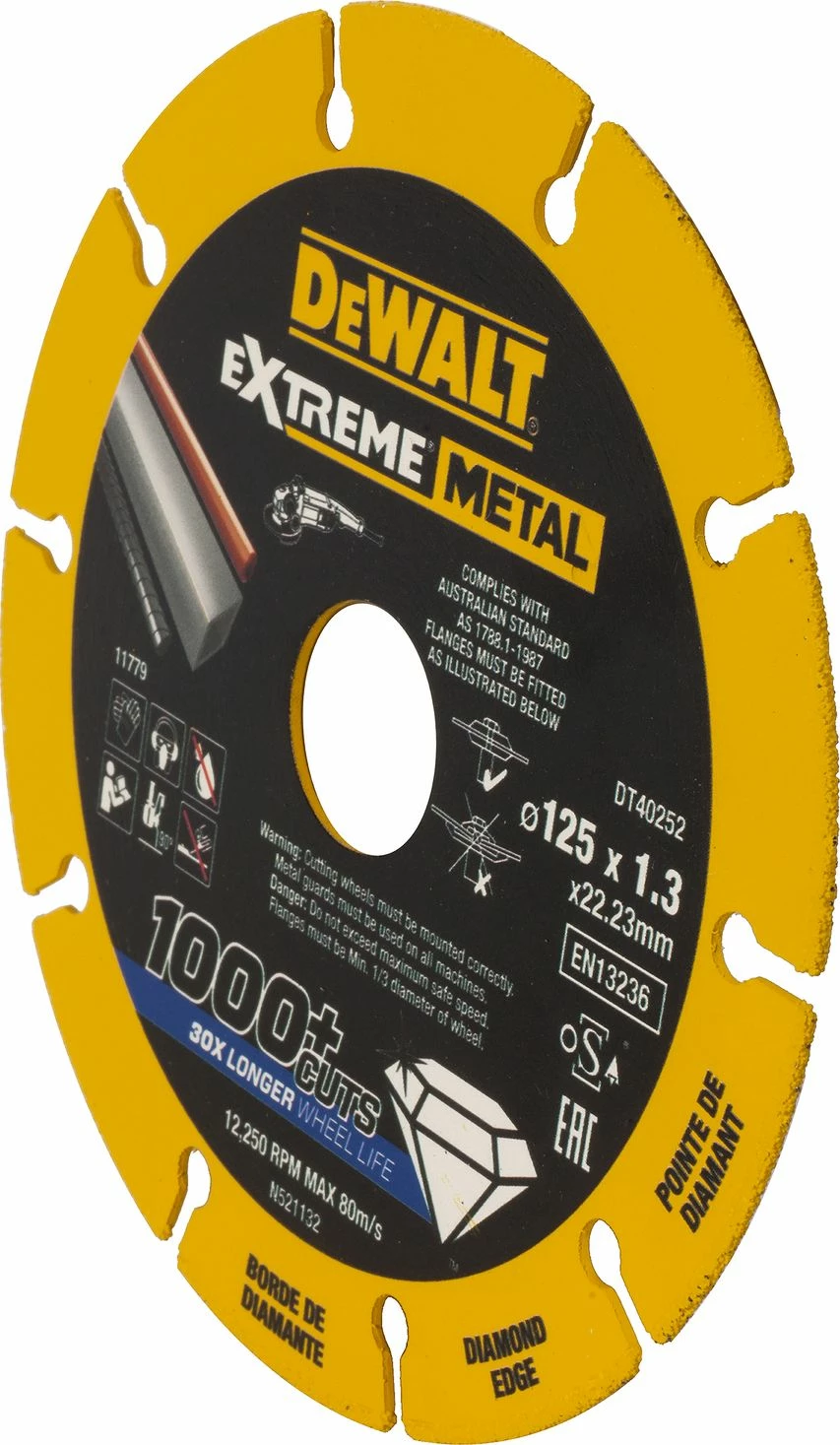 Disk prerës diamanti DeWalt Extreme Metal DT40252-QZ 125x22.23x1.3mm, 1 copë