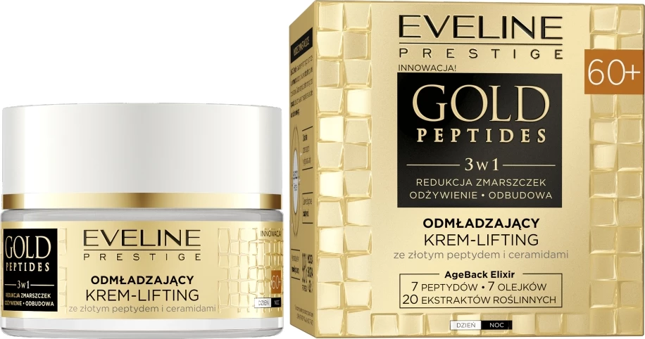 Krem fytyre për femra Eveline Cosmetics Gold Peptides Rejuvenating Lift Cream 60+, 50ml