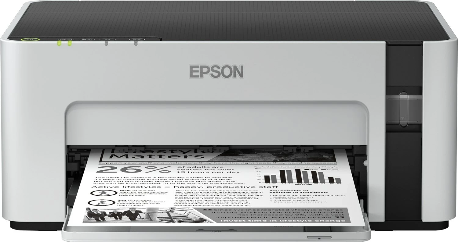 Printer Epson EcoTank M1120, Inkjet, A4, Wi-Fi, E zezë
