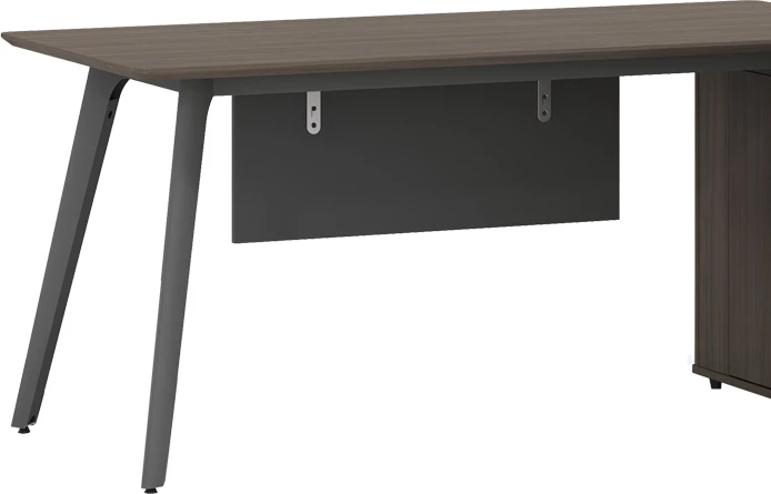 Tavolinë pune profesionale, Denith,, ngjyrë qymyr-arre, 180x160x75cm