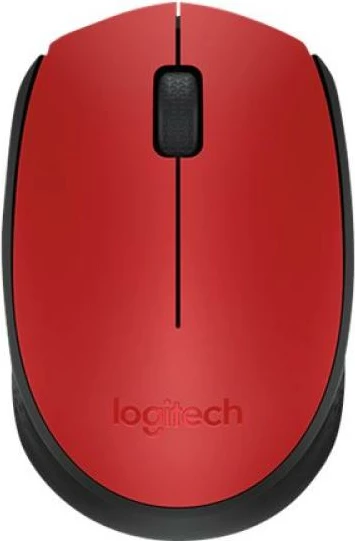 Maus Logitech M171 2.4 GHz wireless me USB 2.0 nano-marrës, ambidrejtë, i kuq/zi (910-004641)