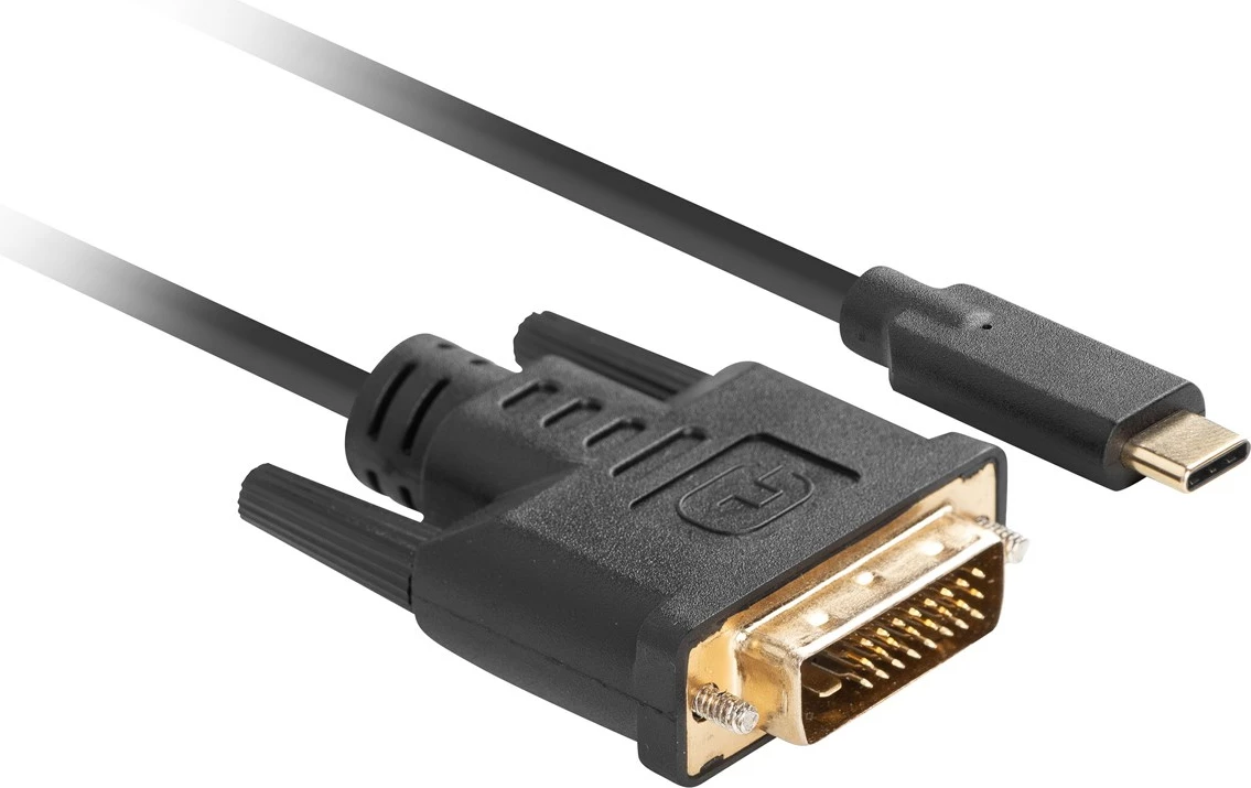 Kabllo Lanberg VGA- USB-C, 0.5m, e zezë