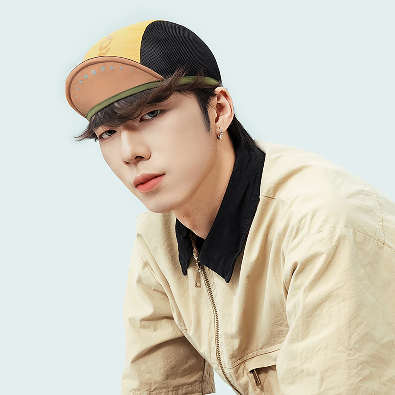 Kapelë çiklizmi Rockbros 18240007002 me strehë, poliester, e verdhë