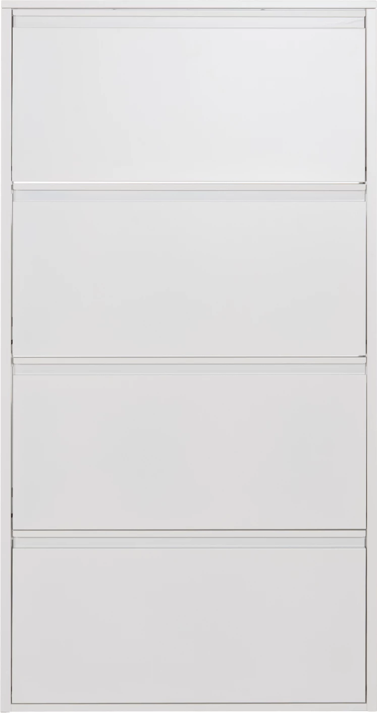 Dollap këpucësh metalik, i bardhë, 4 dyer magnetike, STARK FH6634.02, 71x15x137cm