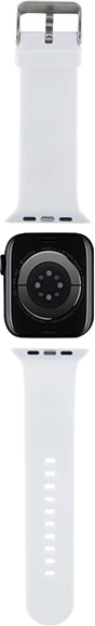 Rrip për Apple Watch Karl Lagerfeld 3D Rubber Karl&Choupette Head, silikon, i bardhë