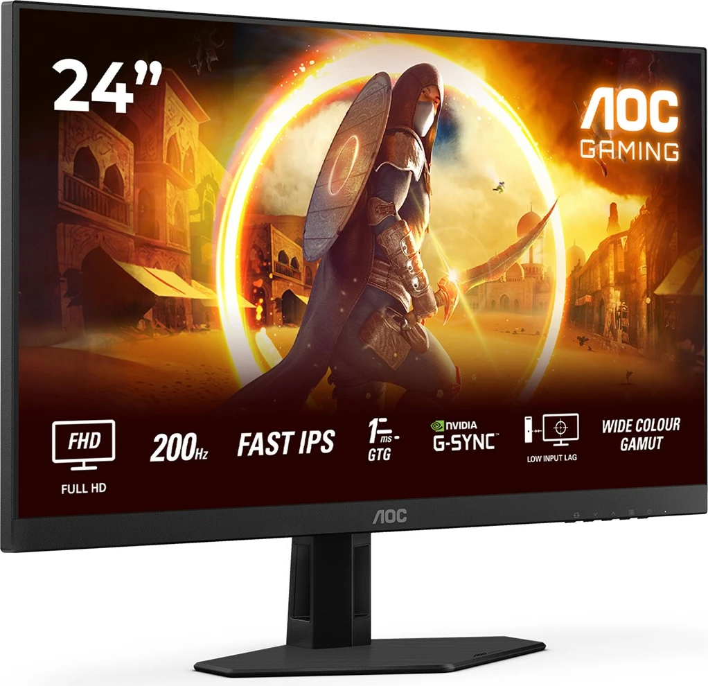 Monitor AOC Q24G4RE, 23.8", Quad HD, 180 Hz, Gaming, LED, Zi-Kuq