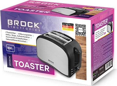 Toaster Brock BT 1003 SS 800W, inox