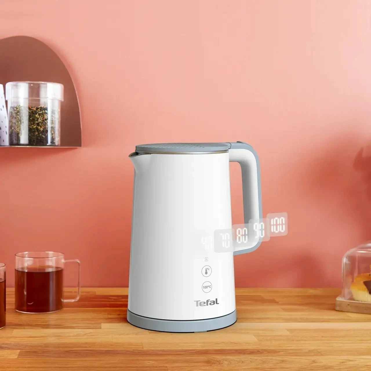 Çajnik elektrik Tefal Sense KO693110, 1.5L, i bardhë
