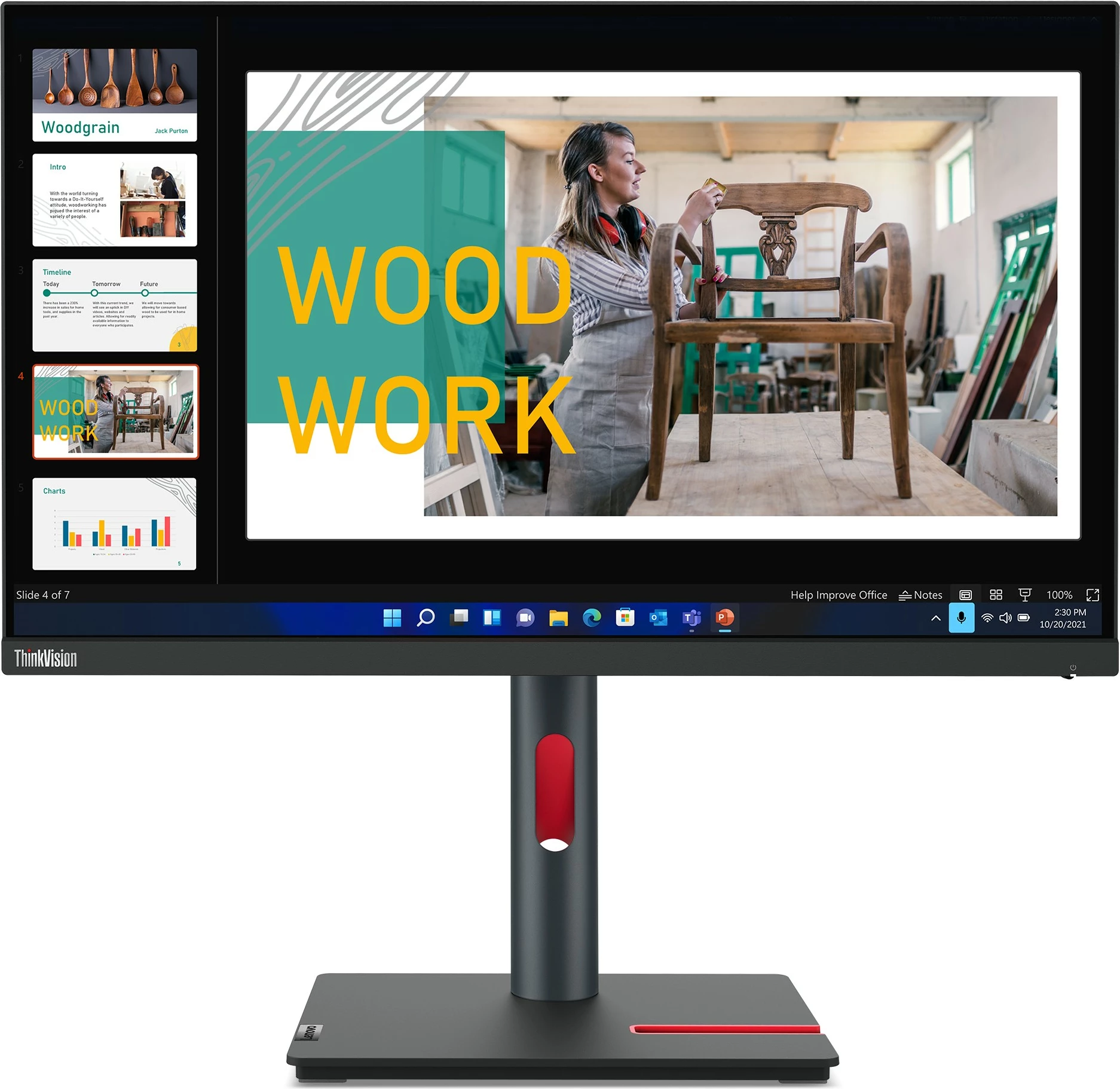 Monitor Lenovo ThinkVision P24q-30, 23.8", 2560 x 1440 pixels, Quad HD, LED, 6 ms, Raven Black