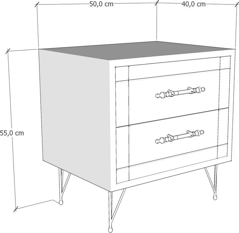 Komodinë nate Hanah Home, ngjyrë arre, e zezë
