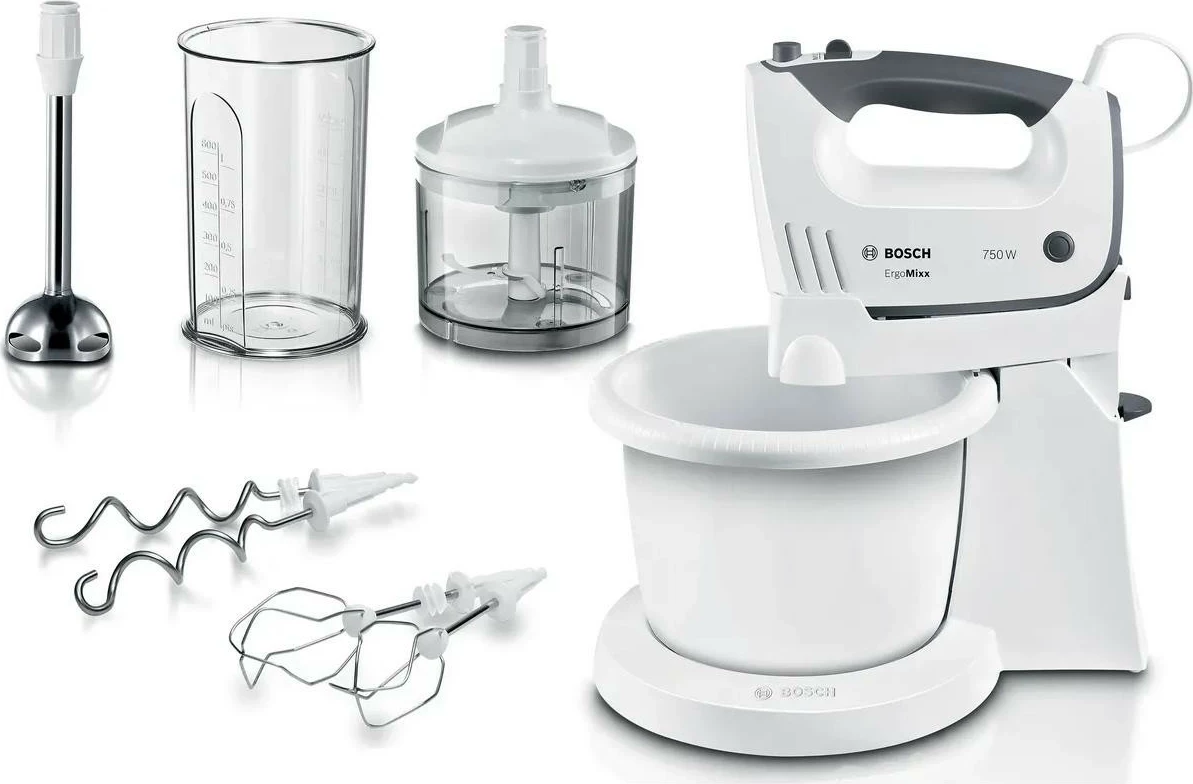 Mikser Bosch MFQ37490, 750W, 5 shpejtësi, bardhë