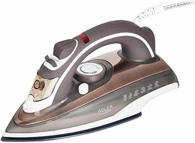 Hekur me avull Adler AD5030 2000W, shollë qeramike, rezervuar 280 ml, gri/rozë ari
