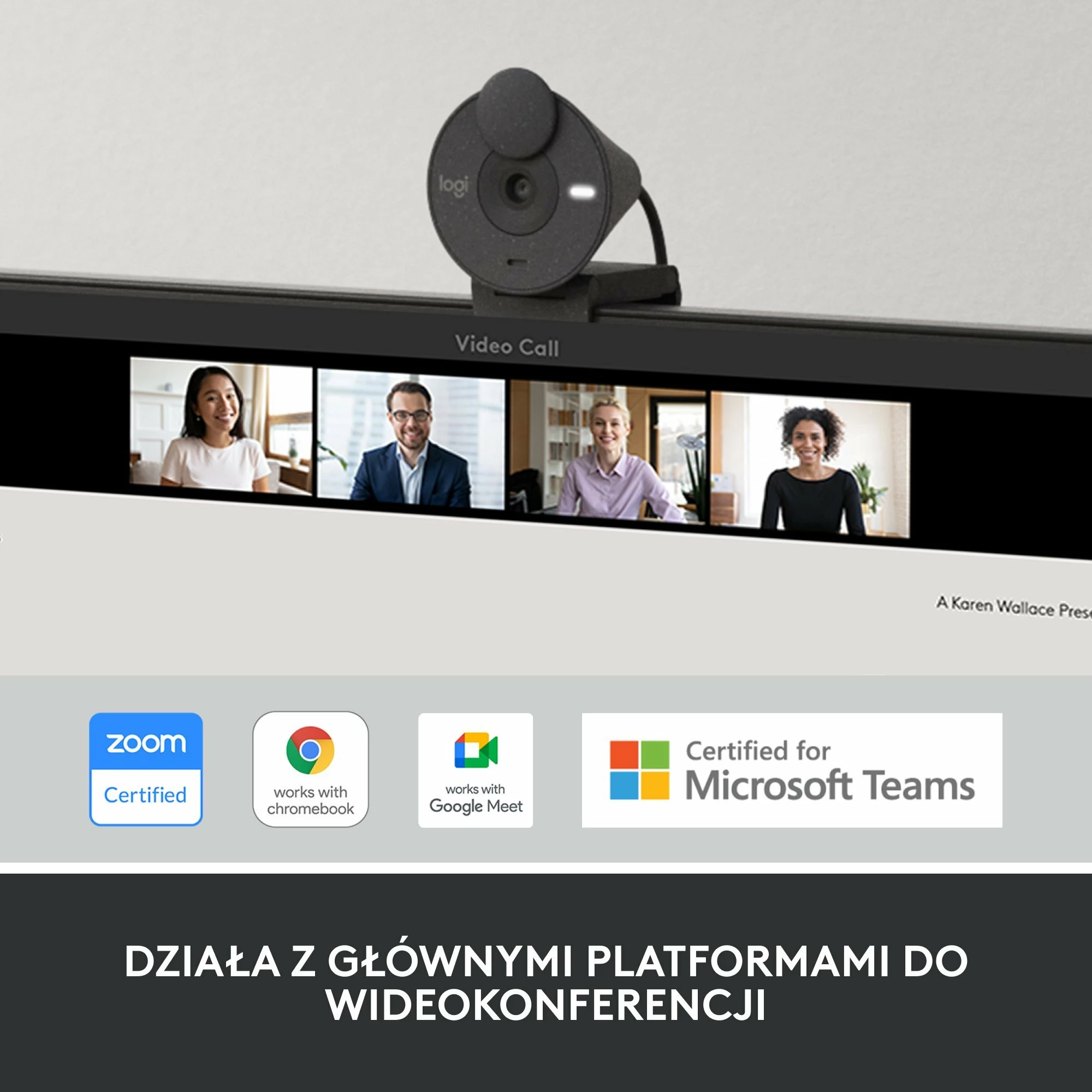Webkamerë Logitech Brio 300 Full HD 1080p USB-C, Graphite (960-001436)