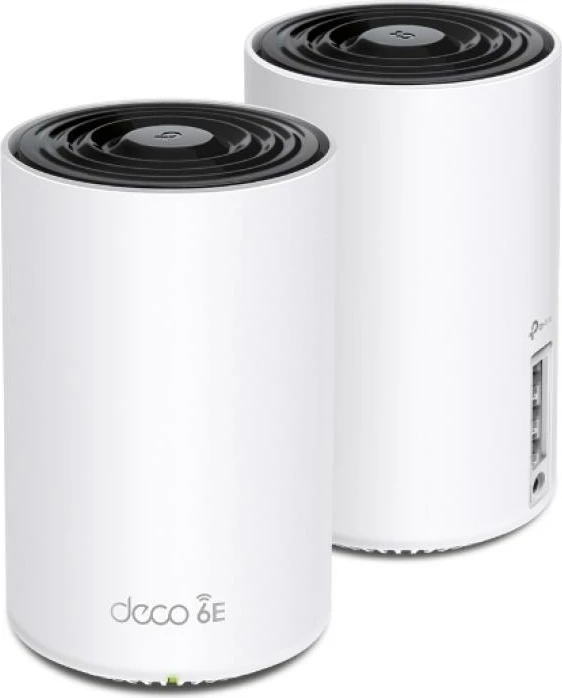 Access point mesh, TP-Link Deco XE75, Wi‑Fi 6E tri-band 6 GHz, port 2.5Gbps, i bardhë, 2-pack
