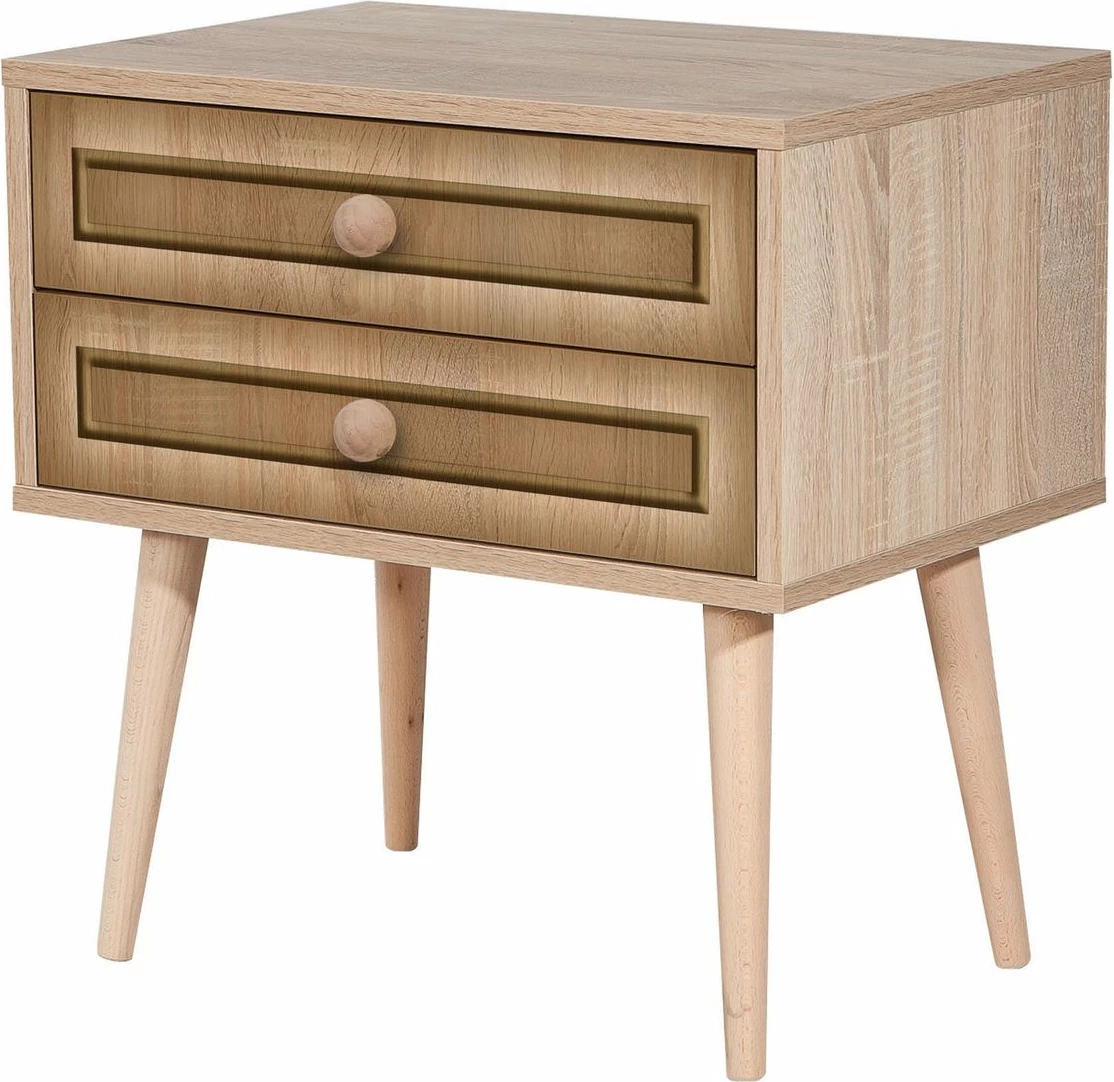 Komodinë nate Hanah Home, dy sirtarë, 420