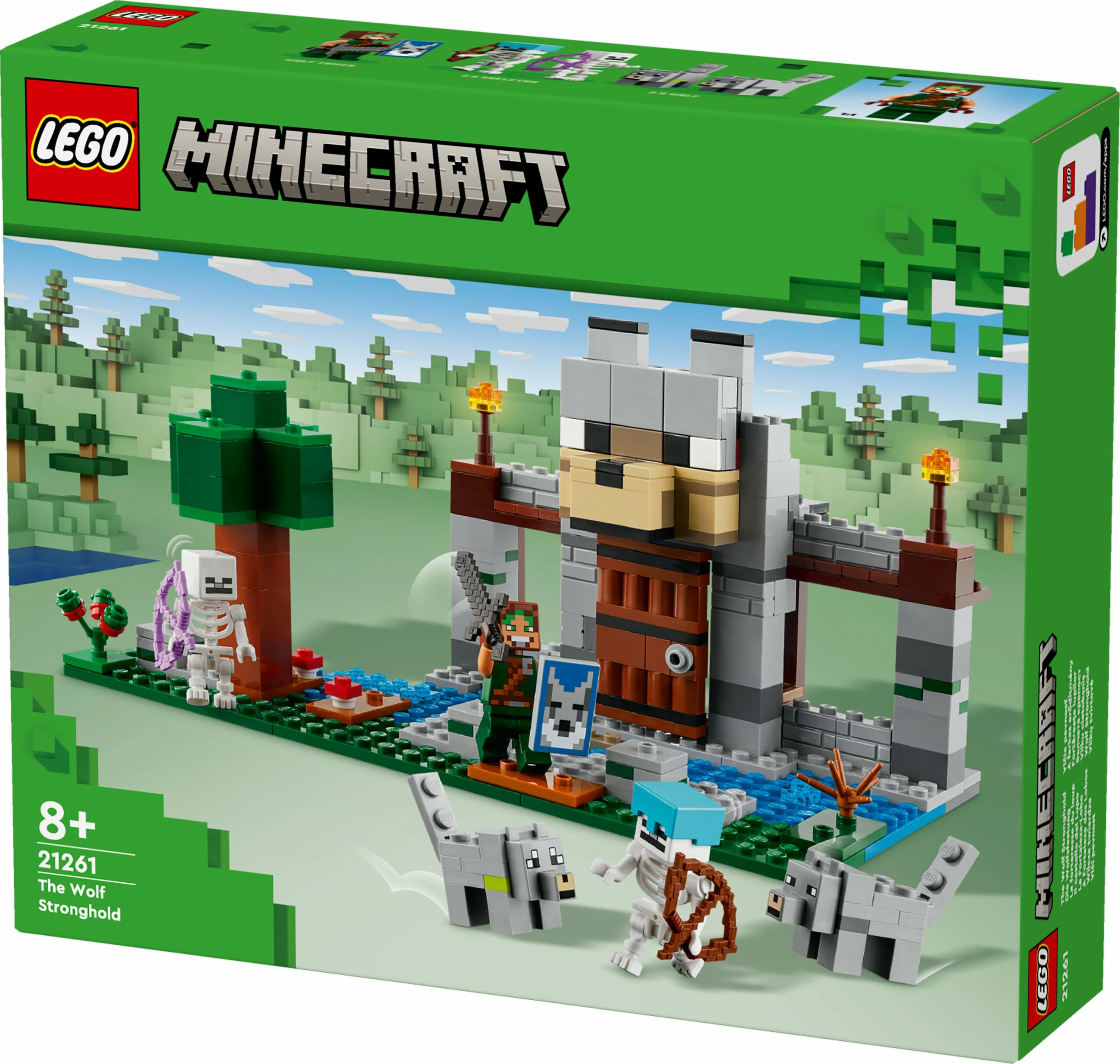 Set ndërtimi LEGO Minecraft 21261 Die Wolfsfestung, shumëngjyrësh