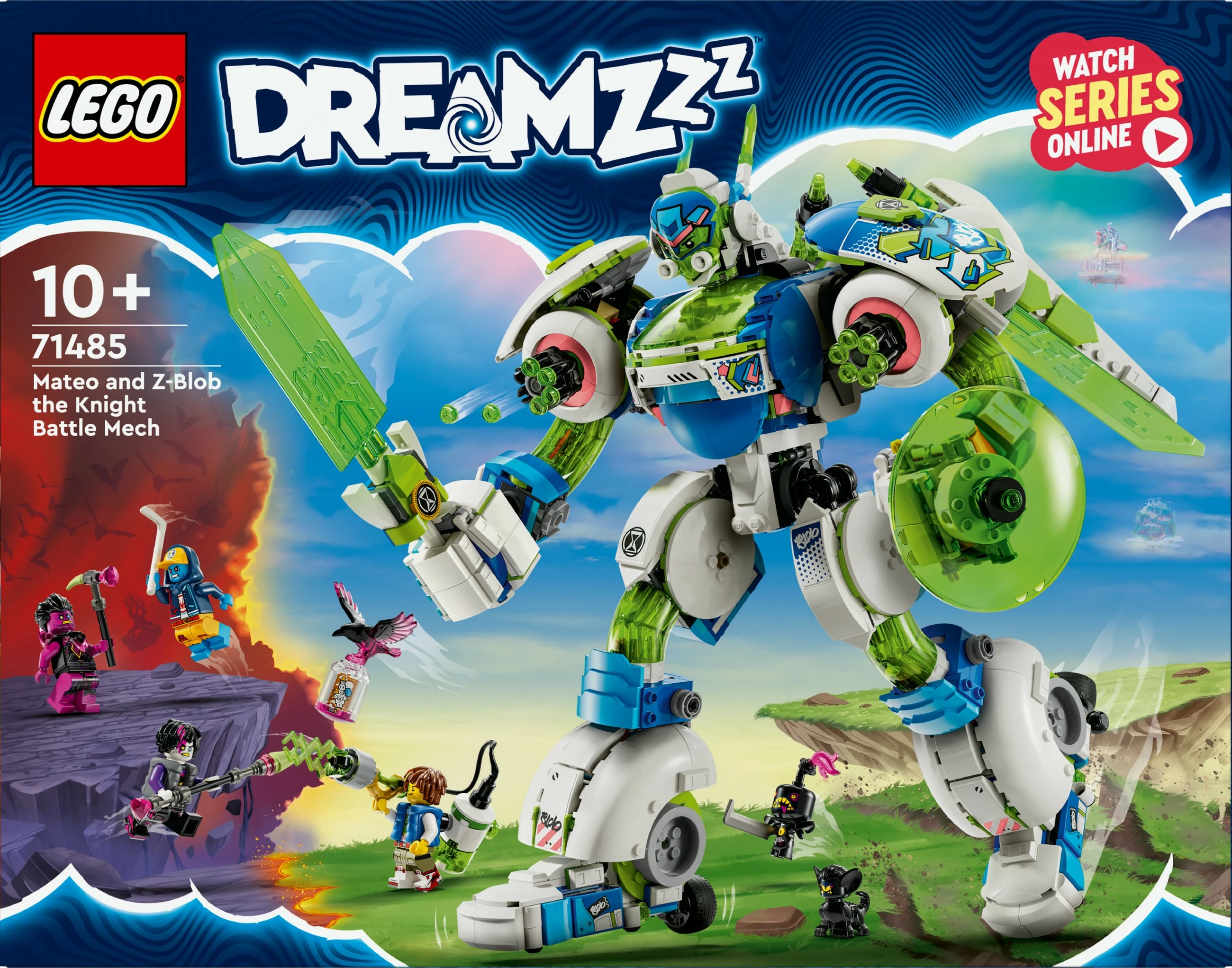 Set ndërtimi LEGO DREAMZzz 71485 Mateo dhe Z-Blob Mech Kalorësi, shumëngjyrësh