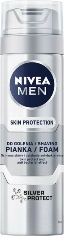 Shkumë për rrojë për meshkuj Nivea Silver Protect 200ml