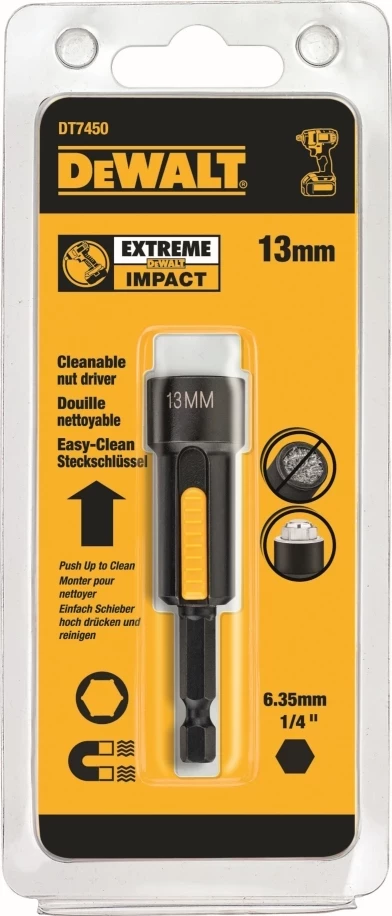 Bit çelës tub DeWalt DT7450 13mm Easy-Clean 1/4"