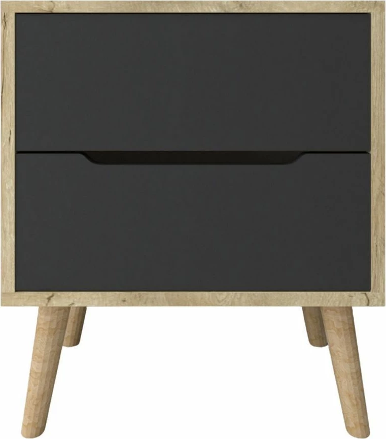 Komodinë nate Skye Decor, ngjyrë lisi Sapphire, antracit