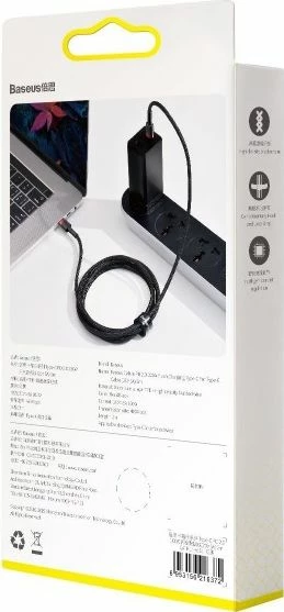 Kabel USB-C në USB-C Baseus BSU1520REDBLK 2 m 100W USB 3.0, zi/kuq