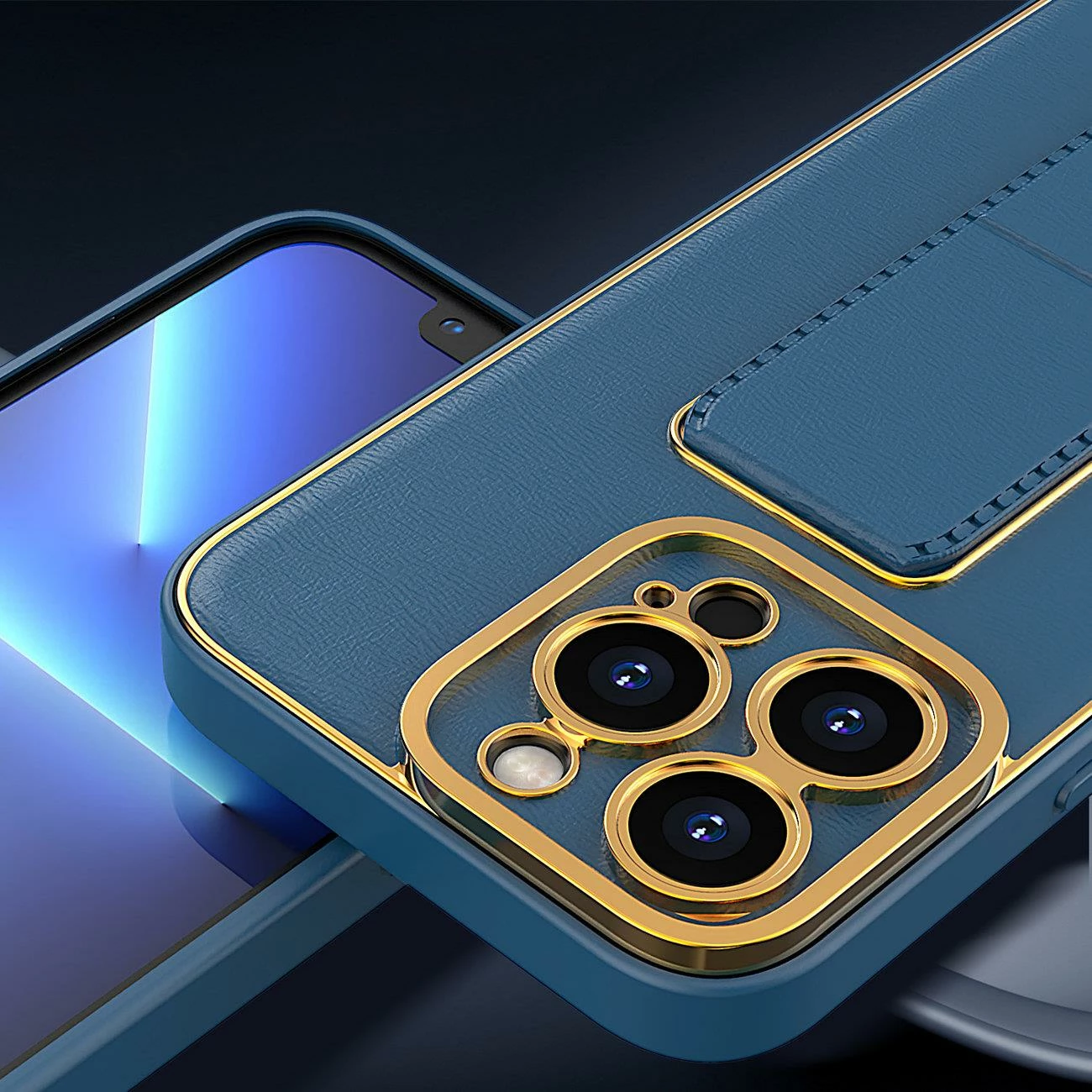 Mbështjellës Hurtel Kickstand Case për Samsung Galaxy A12 5G, silikon, me mbajtëse, zi
