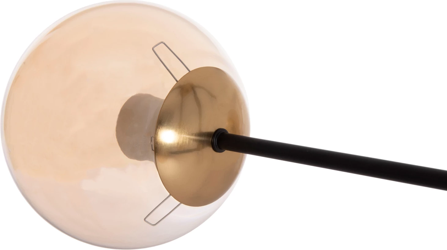 Llambë tavani DREMP, katër drita, e zezë-ari, 68x68x36cm