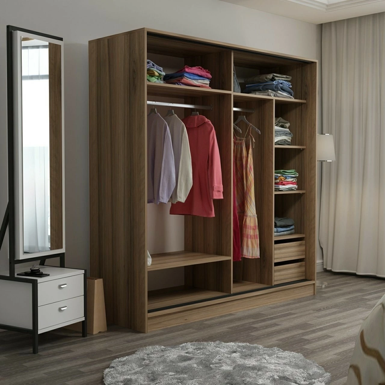 Dollap rrobash Dore, Skye Decor, 220x210x60 cm