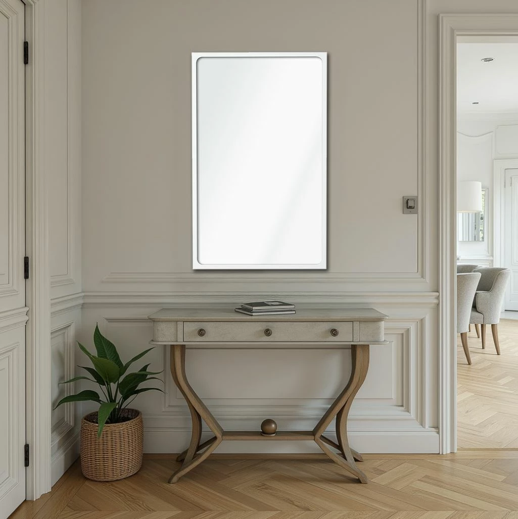 Pasqyrë dekorative Skye Decor, Dune, e bardhë, 50x70cm