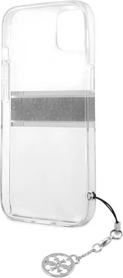 Mbështjellës Guess GUHCP13SKB4GGR për iPhone 13 mini 5.4", transparent, me varëse