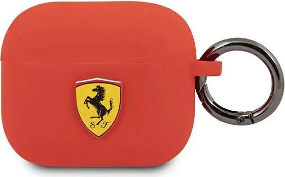 Mbështjellës Ferrari për AirPods 3, silikon, i kuq