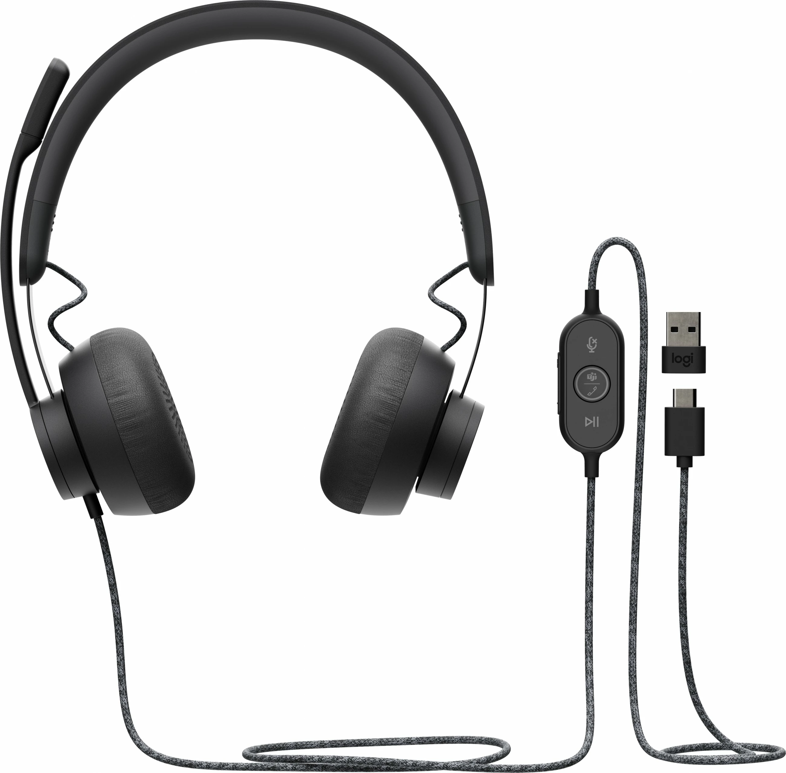Sistem video-konference personal Logitech Zone Wired UC, Full HD, 30 fps, Graphite