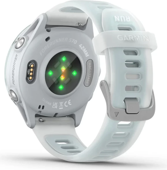 Smartwatch Garmin Forerunner® 570 Cloud Blue Aluminum, Translucent Whitestone/Cloud Blue Strap, 42 mm
