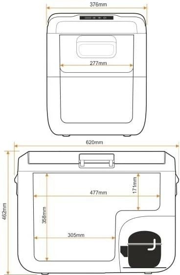 Frigorifer turistik Yolco NX 40 BT, 37L, Bluetooth, ngjyrë kaltër