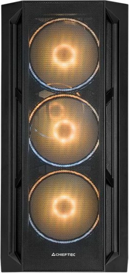 Kasë CHIEFTEC APEX LUMO GA-01B-L-OP, E-ATX/ATX/mATX/mini-ITX, USB3.2 Gen2 Type-C, x4 140mm ARGB PWM fan, tempered glass, e zezë